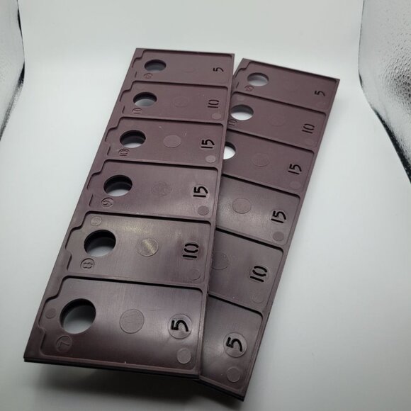 1964 Probe Game Replacement Card Holder Brown Plastic Tray Set of Two Vintage - Picture 5 of 5